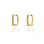 Zirconia Hoop Gold