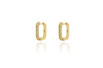 Zirconia Hoop Gold