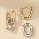 Two-Tone Link Earrings