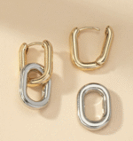 Two-Tone Link Earrings