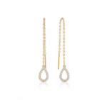Teardrop  Threader Earrings