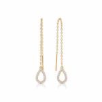 Teardrop  Threader Earrings